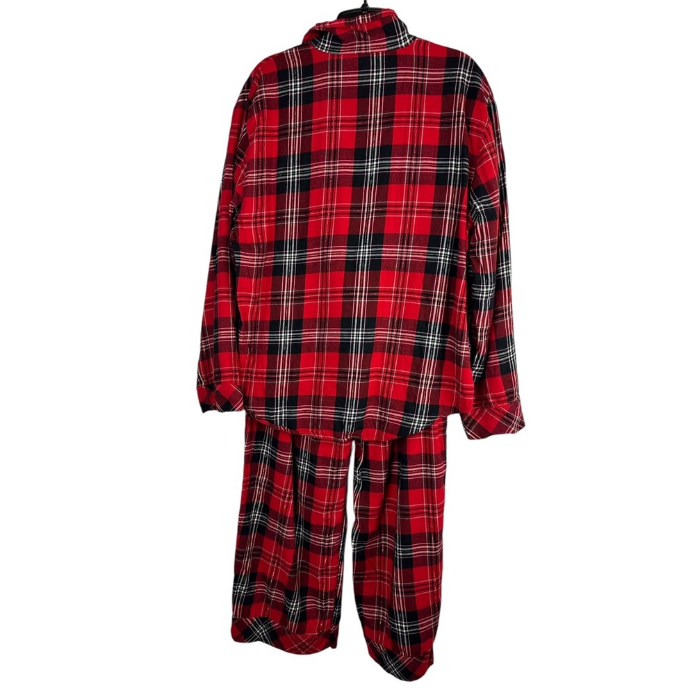 Victoria's Secret Flannel LS Shirt Pants Plaid Pajama Set Large Pjs Xmas Holiday - Picture 7 of 16